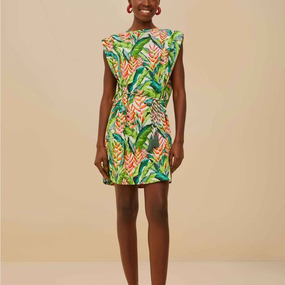 FARM Rio Dresses & Skirts - New Farm Rio Tropical Leaf Print Dress